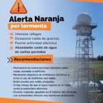 LA DIRECCIÓN DE PROTECCIÓN CIUDADANA INFORMA: ALERTA NARANJA POR TORMENTAS