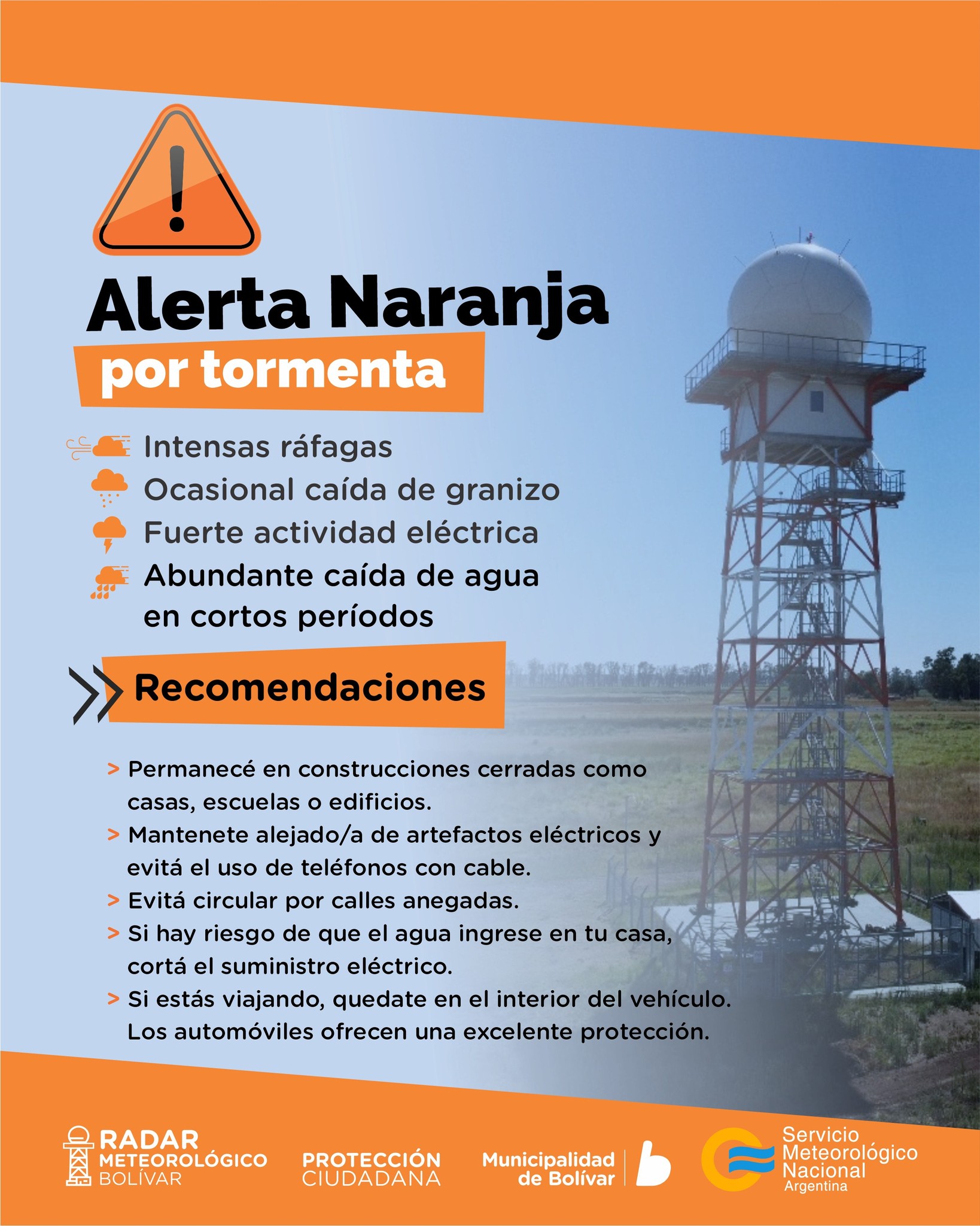 LA DIRECCIÓN DE PROTECCIÓN CIUDADANA INFORMA: ALERTA NARANJA POR ...