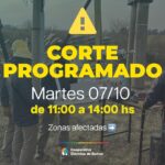 LA COOPERATIVA ELÉCTRICA ANUNCIÓ UN CORTE PROGRAMADO PARA EL MARTES 7