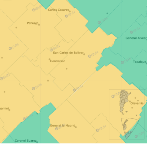 LA DIRECCIÓN DE PROTECCIÓN CIUDADANA INFORMÓ UN ALERTA AMARILLA PARA LA MADRUGADA DEL DOMINGO