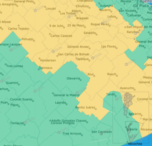 LA ANTESALA DE NOCHEBUENA SERÁ BAJO UN ALERTA AMARILLO POR TORMENTAS PARA MAÑANA Y TARDE
