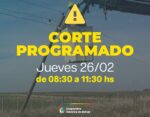 ANUNCIARON UN CORTE DE ENERGÍA ELÉCTRICA PARA ESTE JUEVES POR LA MAÑANA EN UNA AMPLIA ZONA RURAL