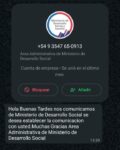 ADVIERTEN SOBRE INTENTOS DE ESTAFA CON SUPUESTOS CONTACTOS DEL MINISTERIO DE DESARROLLO SOCIAL