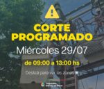 ANUNCIARON UN CORTE DE ENERGÍA PARA ESTE MIÉRCOLES EN BARRIOS Y ZONAS RURALES
