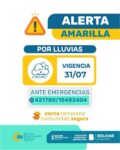 ANUNCIARON PARA ESTE VIERNES UN ALERTA AMARILLA POR TORMENTAS