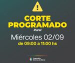 ANUNCIARON UN CORTE DE ENERGÍA PARA ESTE MIÉRCOLES POR LA MAÑANA EN ZONA RURAL