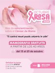 OCTUBRE ROSA: DEL 13 AL 23 DE OCTUBRE HABRÁ MAMOGRAFÍAS GRATUITAS PARA MAYORES DE 40 AÑOS